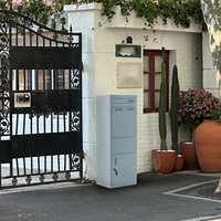 Boîte aux lettres extérieure surdimensionnée, autoportante, imperméable, en métal, pour courrier et colis