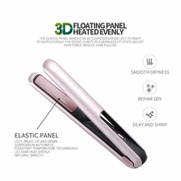 Mini lisseur sans fil 2 en 1, fer à lisser rechargeable par USB, plaque en céramique, écran LED, pour femmes, voyage, maison