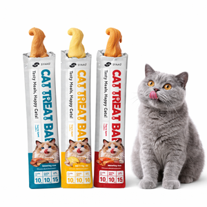 Purées de thon fabriquées en Chine, friandises à lécher pour chats et chiens, friandises à lécher sans céréales pour chats avec huile de poisson - Product Image 1