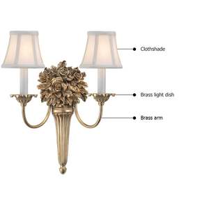 תעשייתי רטרו לופט פליז רוז פרח סלון מנורת קיר מקורה - Product Image 4