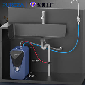 Pureza Reverse Osmosis <b>Water</b> <b>Filter</b> 800 Gpd Tankless Under <b>Sink</b> System With Tds Monitoring For Kitchen Direct Drinking - Product Image 3