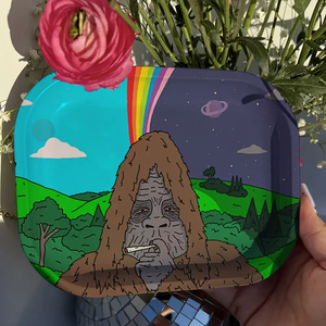 Disponibile Subito: Vassoio Portatile per Erbe Aromatiche Alien da 18x14cm, Vari Design, Prezzo Conveniente, Personalizzabile, Piccolo Vassoio in Latta per Tabacco - Product Image 4