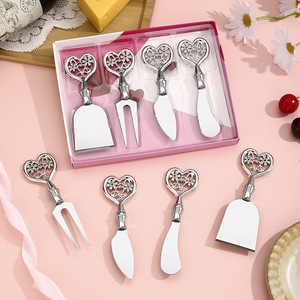 Cheese <b>Knife</b> Set Stainless Steel Heart Design Cake <b>Bread</b> Scraper Kitchen Tools For Serving - Product Image 1