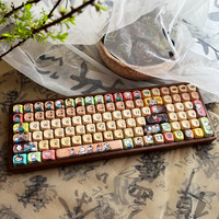 Keycaps vintage mignons Cat Night Banquet, profil Cherry/M-oa, PBT Dye Sub pour clavier mécanique avec interrupteurs Mx 61/64/68/104