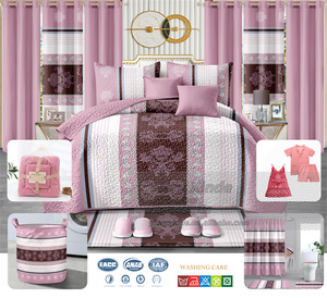 Chất lượng cao 26 cái bedspread Set với rèm cửa Vua cobertores de 26 piezas disponibles mền bộ đồ giường thiết lập và phòng tắm thiết lập - Product Image 3