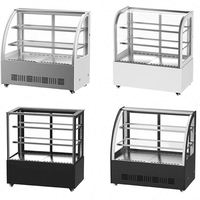 Vitrine Réfrigérée de Pâtisserie Professionnelle pour Boulangerie, Congélateur de Présentation de Gâteaux avec Éclairage LED, Réfrigérateur de Vitrine pour Pâtisserie