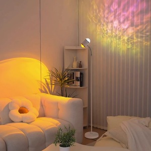 Creative <strong>Water</strong> Ripple Floor Lamp Bedroom <strong>Sunset</strong> Light Background Wall Live Projection Atmosphere Nightlight - Product Image 4