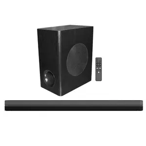 Soundbar suara 2.1 saluran, speaker tv RMS 120W dengan subwoofer sistem audio teater Rumah