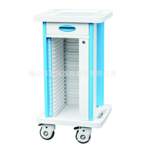 Chariot médical Henry HR-783, classeur à une rangée, chariot mobile d'hôpital avec serrure - Product Image 3