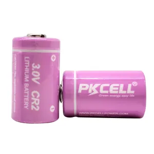 Pkcell bateria cr2 3v, 850mah 6v cr-p2 baterias 1500mah para lanterna câmera