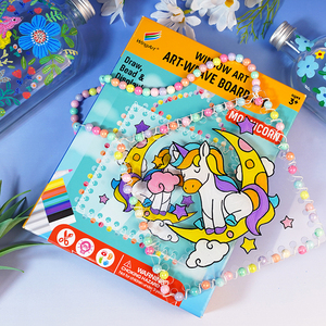 Kit Lavagna Artistica Intrecciata <span class=keywords><strong>Luna</strong></span> Unicorno per Bambini dai 3 Anni in su, Set <span class=keywords><strong>di</strong></span> Pennarelli Acrilici, Perline, Giocattoli Fai da Te per Arte e Artigianato, Decorazione, Regalo - Product Image 2