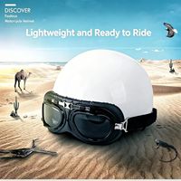 Nouveau Casque de Moto Urbain Style Vintage Plage et Vacances en Plastique ABS avec Cadre Chromé, Col en Cuir et Boucle à Libération Rapide