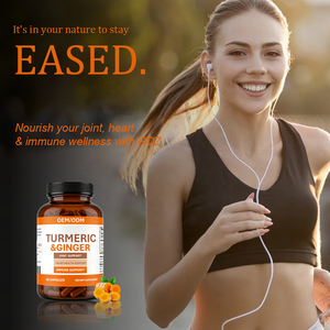 Capsules de curcuma et de gingembre - Complément alimentaire pour le soutien des articulations, du cœur et du système immunitaire |   Complément alimentaire naturel à base de plantes, 60 gélules, OEM/ODM - Product Image 5