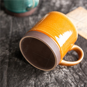 Wholesale Custom <strong>Footed</strong> Stoneware Coffee <strong>Mug</strong>, Nordic Dipped Glaze Ceramic Cup &amp; Dinnerware - Product Image 3