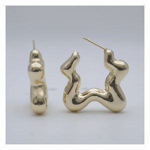 Superbe ensemble de bijoux fins deux pièces plaqué or style de luxe crée un look à la mode et accrocheur - Product Image 1