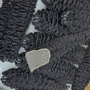 Raw Cambodian/ Vietnamese/Burmese Hair Unprocessed Virgin Curly Wavy Bundle Hair Vendors Cuticle Aligned Raw Human Hair Weave - Product Image 2