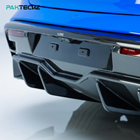 Kit de carrosserie en Fiber de carbone sèche Paktechz diffuseur de lèvre de pare-chocs arrière pour Porsche Taycan 4S Cross Turismo