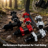 En gros Moyeux arrière de VTT pour freins à disque, Center Lock 6 boulons, axe QR, 6 cliquetis, 6 roulements étanches, 8 à 12 vitesses