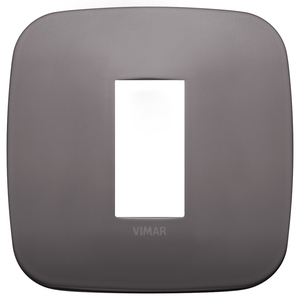 Vimar Placca Rotonda 1M Nichel Scuro 9.7x9.7x1.7 Per Accessori di Cablaggio - Product Image 1