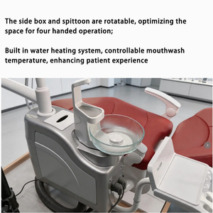 Sillón Dental Eléctrico con Lámpara LED, Escupidera Giratoria, Asiento con Memoria y Calentador <span class=keywords><strong>de</strong></span> Agua para Clínica Dental - Product Image 6