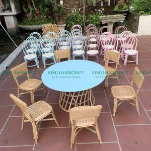 ชุดรับประทานอาหารสำหรับเด็กเก้าอี้และโต๊ะสไตล์ใหม่ทำมือน่ารักเป็นธรรมชาติดีไซน์ทันสมัยสำหรับห้องครัวและใช้งานกลางแจ้ง - Product Image 3