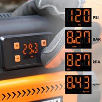 Compresseur d'air à double cylindre en métal M4 300L 12V avec panneau de commande LCD 150PSI 12.35CFM