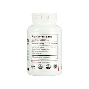 Prémio Saw Palmetto Suplemento Suporte Saudável Resposta Inflamatória Suplemento para Homens 100 Cápsulas Saw Palmetto Cápsulas - Product Image 4