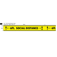 Jokez 'n' Prankz Ruban de distanciation sociale de 60 pieds, cadeau fantaisie moderne, en plastique écologique, certifié EN71, Modèle 315H/60 Cube Tape