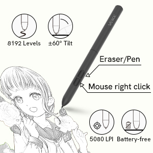 <span class=keywords><strong>Tablette</strong></span> de dessin numérique abordable VEIKK A30 avec stylet pour débutants et professionnels, idéale pour la photographie et la modélisation 3D - Product Image 3
