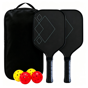 Pala de Pickleball con Forma Estándar, Sin Bordes, 40 Orificios, Agarre Antideslizante, Núcleo de Madera de Álamo Ligero de 16 mm, Plegable, Portátil, para Niños - Product Image 1
