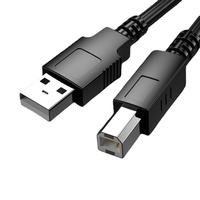 Câble de connexion USB A mâle vers B mâle pour imprimante, câble d'extension de transmission de données à noyau en cuivre pour ordinateur, vente en gros