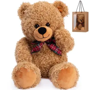 Factory custom make medium brown bear kids peluche morbido peluche teddy toys