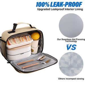 Sac isotherme en polyester de 6,3 L avec fermeture éclair pour le déjeuner scolaire, sac de transport thermique pour <span class=keywords><strong>repas</strong></span>, pour femmes et hommes - Product Image 5
