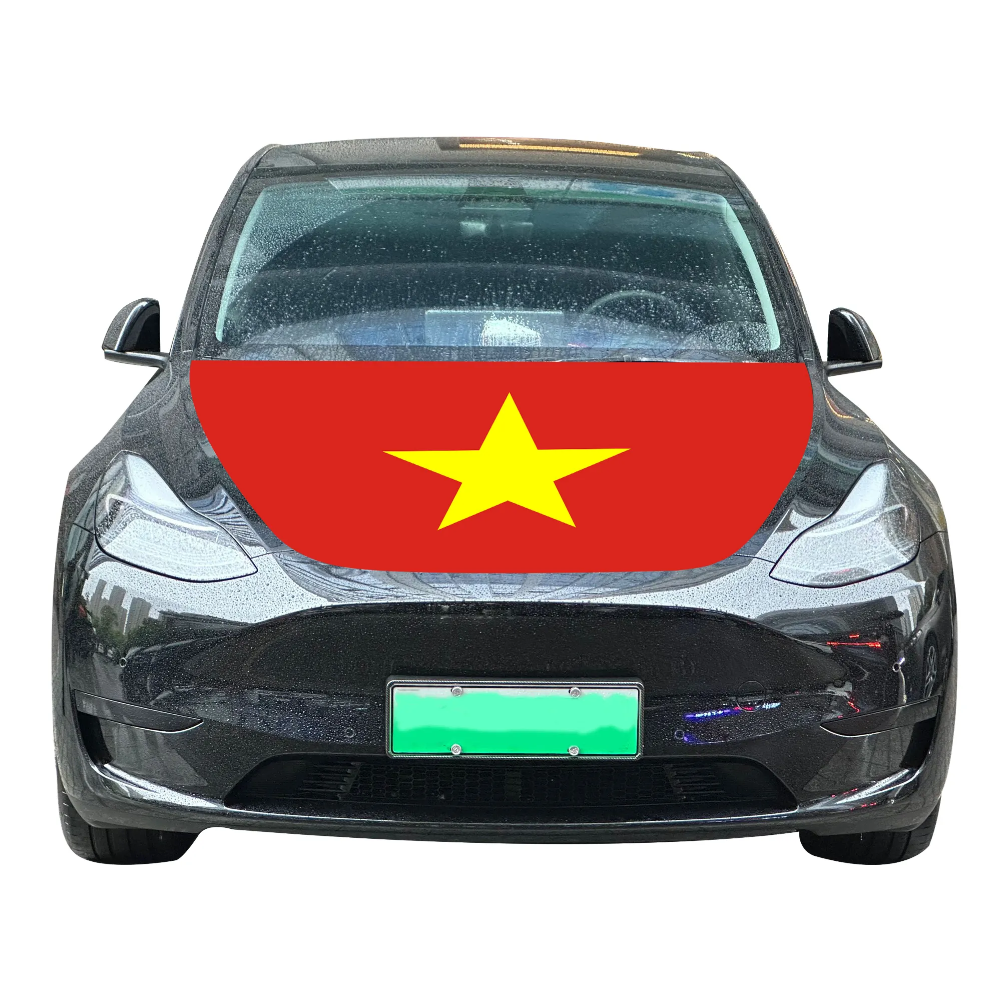 Großhandel 120 × 150 cm Vietnam Auto-Haubenbezüge Flagge erschwinglich verschleißfeste und langlebige Auto-Motor-Haubenbezug