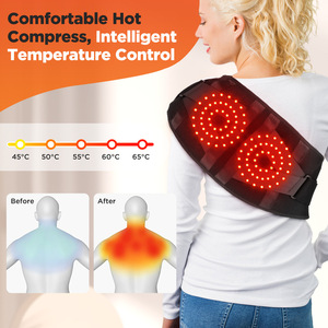 Coussin de massage chauffant sans fil portable avec sangle élastique ovale, rechargeable par USB, contrôle du thermostat, soulagement des douleurs au dos, au cou et aux genoux - Product Image 6