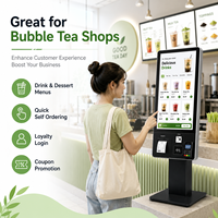 Kiosque de commande automatique OEM ODM pour restaurant, logiciel personnalisé, écran tactile, imprimante de paiement, processeur Intel Core I5, écran LCD 1920x1080