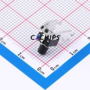 GT-TC102A-H080-L1 Tactile Switch Through hole,6.1x6.1mm Switch Single Pole Single Throw Round Button 1.6N Right Angle Insert - Product Image 2