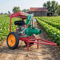 Pompe d'irrigation agricole portative et fiable à moteur diesel 4 pouces à haut débit, actionnée manuellement, prix usine