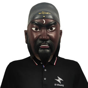 Halloween Crossdresser Prop Maskerade Black Bao Gong Realistische Full Head <span class=keywords><strong>Latex</strong></span> Mannelijke Masker Cosplay Party Custom Maskers - Product Image 1