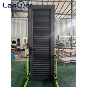 Puertas de Celosía Interiores con Marco de Acero Reforzado y Ventilación de Seguridad para Hotel, Puerta de Celosía de Vidrio con Función de Ventilación - Product Image 1