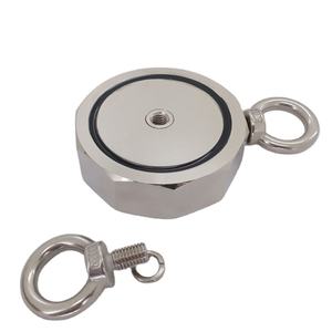 מותאם אישית סופר חזק עגול Neodymium כפול צדדי דיג מגנט 300KG 660LBS N35 D94mm Ndfeb מגנט תעשייתי מגנט קבוע - Product Image 3