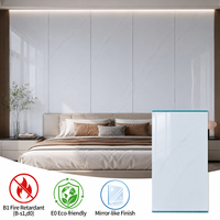 Panneau mural en PVC effet marbre brillant de qualité supérieure, épaisseur 7 mm, longueur personnalisée 400 mm, pour mur d'accentuation de villa ou bureau