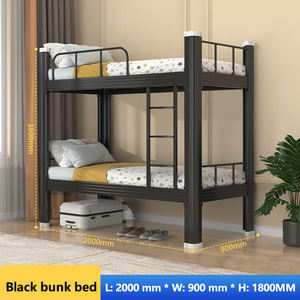 Vente en gros d'usine de lits doubles superposés en métal pour dortoir scolaire lits superposés en métal lits superposés pour adultes - Product Image 6