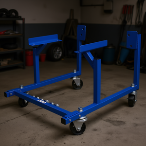 Supporto per Motore in Acciaio, Capacità 450 kg, Verniciatura a Polvere, con Ruote per Montaggio Motori Auto - Product Image 2