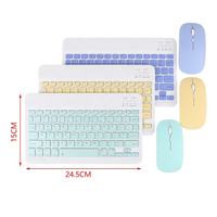 OEM özelleştirilmiş Kablosuz 2.4G RGB Arkadan Aydınlatmalı Tablet PC Ofis Mouse Klavye Seti Su Geçirmez Darbeye Dayanıklı Konferans Taşınabilir Stokta