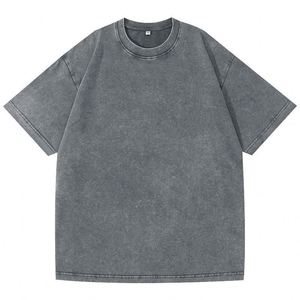 Camiseta de Hombre de Algodón 100% Lavado al Ácido, 230G, Gruesa, Personalizable, de Alta Calidad, Suministro Directo de Fábrica - Product Image 4