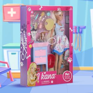 Muñeca de Belleza para Niñas, Nueva de Fábrica 2026, con Perro de Juguete, Plástico, 30-50 cm, Accesorios de Baño y Hayley, Juego de Imitación de Doctora y Mascota - Product Image 3