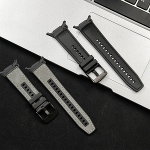 Bracelet en Cuir et Silicone pour Samsung Galaxy Watch 7 Ultra 47mm Sport Homme Femme, Boucle de Fixation pour Samsung Watch 7 47mm - Product Image 5