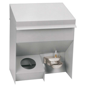 JH-Mech 25 Lbs Grande Capacité Mangeoire Extérieure pour Animaux de Compagnie Mangeoire par Gravité <span class=keywords><strong>Distributeur</strong></span> <span class=keywords><strong>Automatique</strong></span> Galvanisé de Nourriture pour Chien - Product Image 4