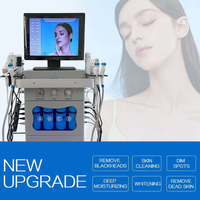 Machine à jet d'oxygène facial multifonction Hydra Brosse de nettoyage de la peau en profondeur Machine de dermabrasion Hydra faciale H2o2 Co2 Machine à bulles
